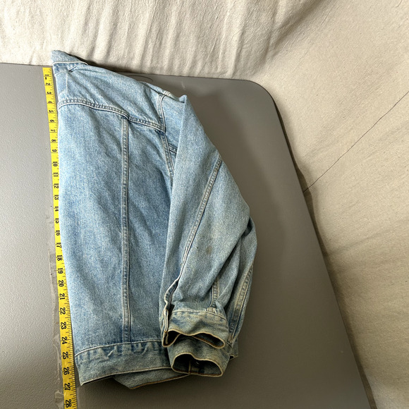 Vintage 80s Levis Mens Trucker Denim Jacket Size Large Classic Button Up Jean - Picture 14 of 15